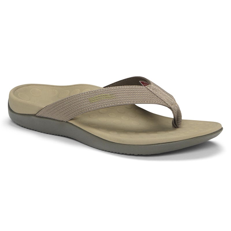 Vionic Unisex Wave Toe Post Sandal, 12 B(M) US Women / 11 D(M) US Men, (Khaki) - Image 1